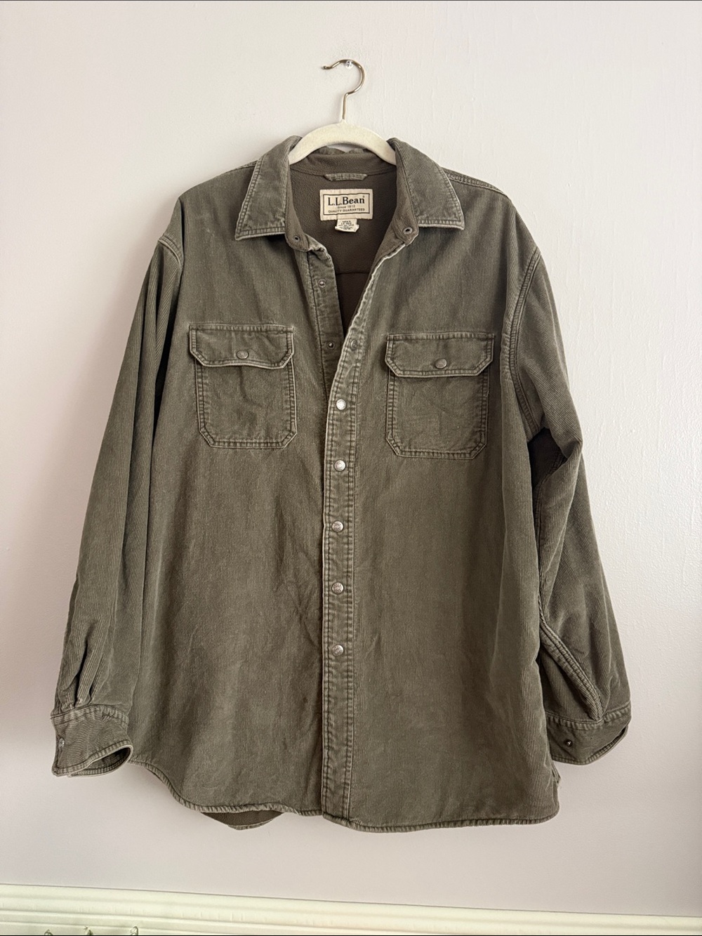 Men's lightly insulated L.L.Bean sweatshirt, size L (though I think Xl